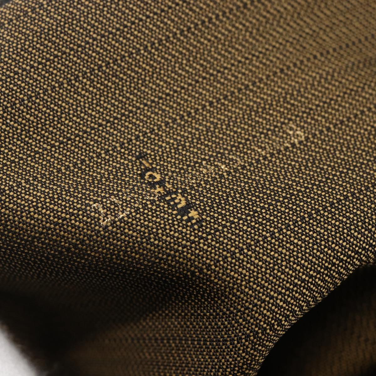 FENDI Zucca Canvas Hand Bag 2way Black Brown Auth 149131