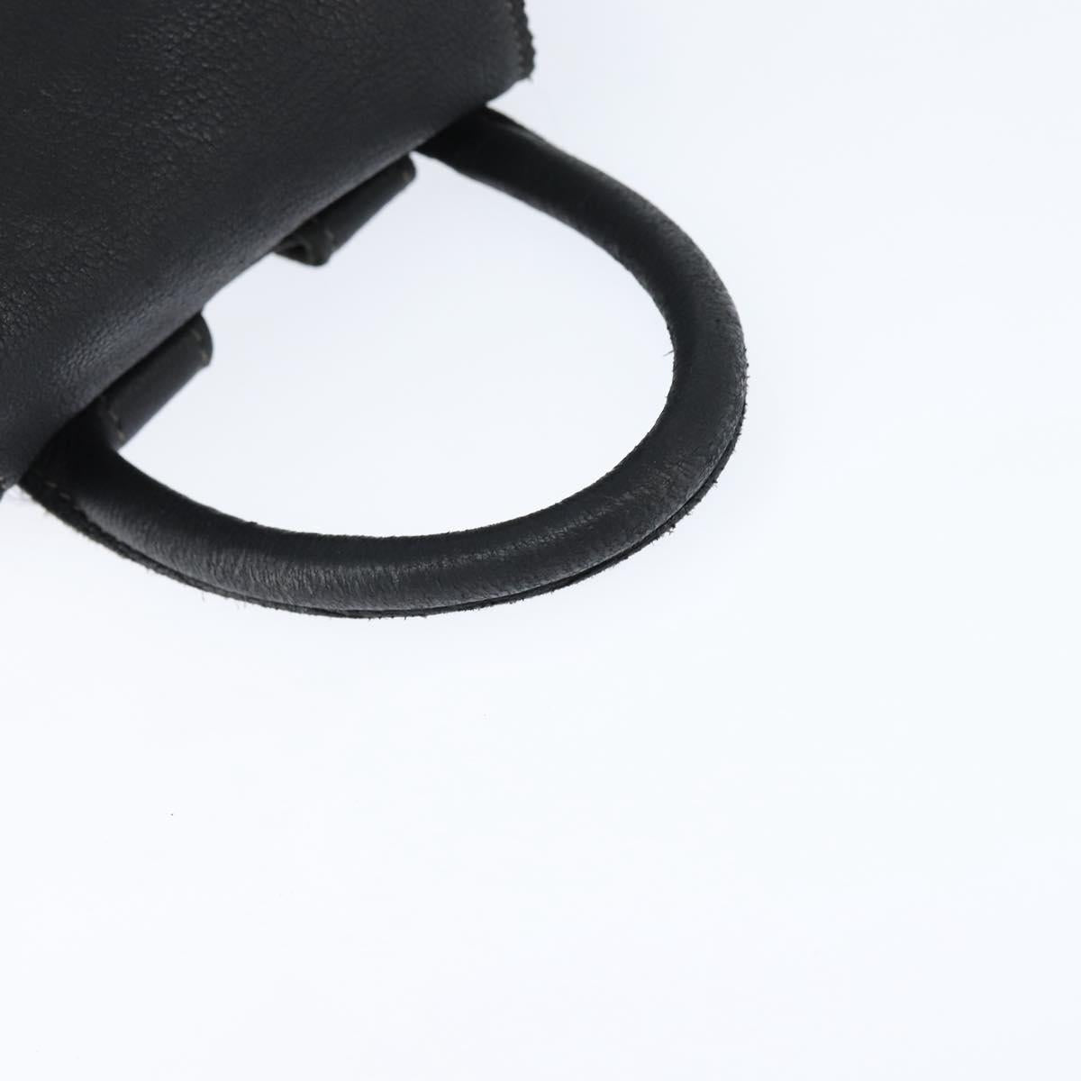 FENDI Backpack Leather Black Gold Auth 149132