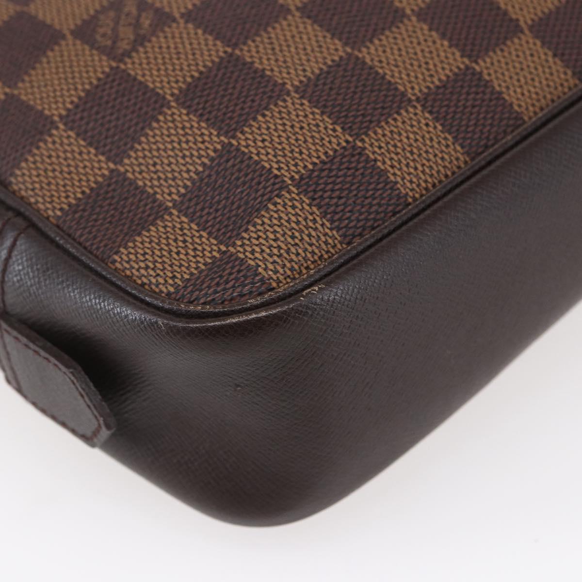 LOUIS VUITTON Damier Ebene Trousse Toilette 25 Clutch Bag N47624 LV Auth 149133