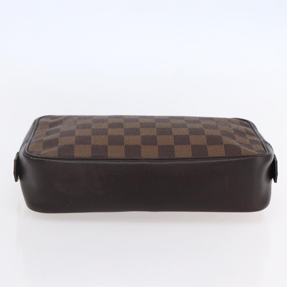 LOUIS VUITTON Damier Ebene Trousse Toilette 25 Clutch Bag N47624 LV Auth 149133