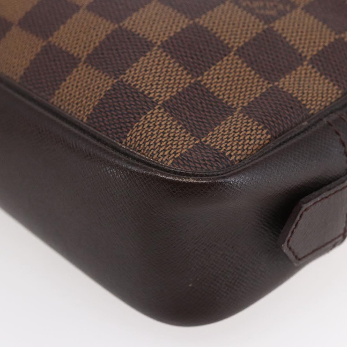 LOUIS VUITTON Damier Ebene Trousse Toilette 25 Clutch Bag N47624 LV Auth 149133