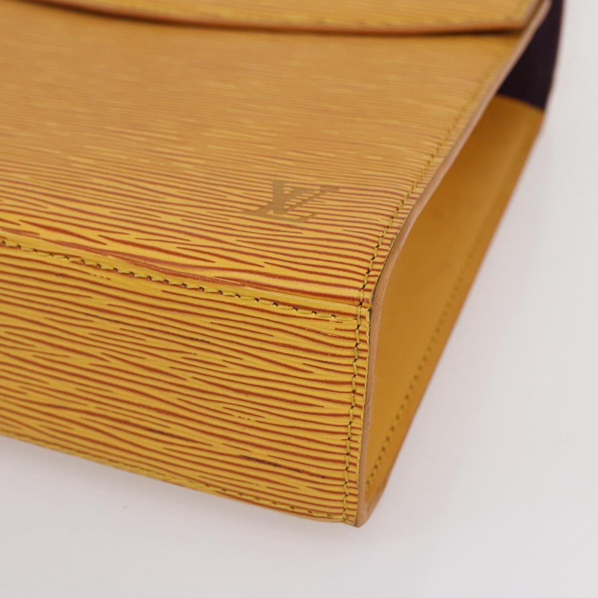 LOUIS VUITTON Epi Malesherbes Hand Bag Tassili Yellow Jonne M52379 Auth 149143