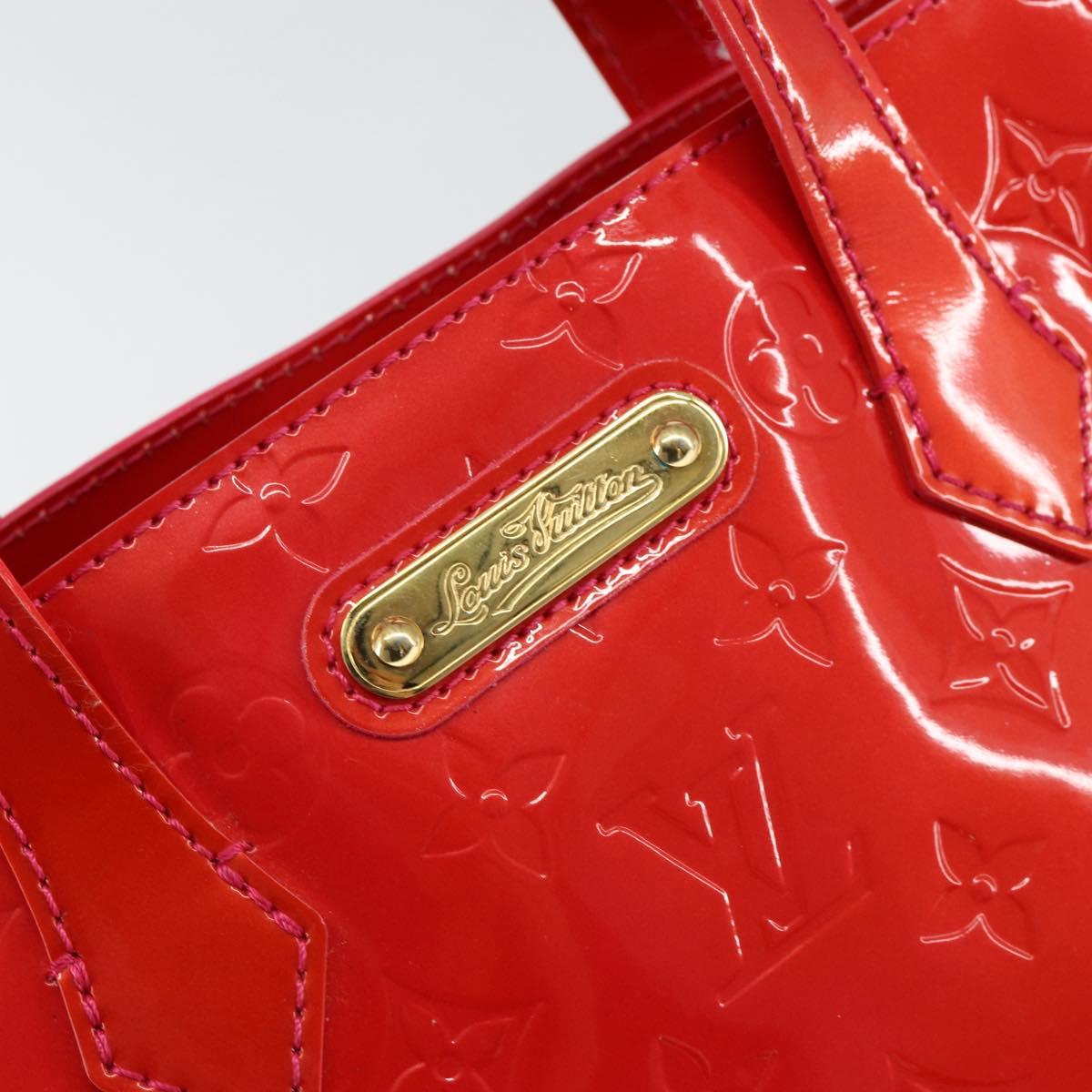 LOUIS VUITTON Monogram Vernis Wilshire Boulevard Bag Rose Pop M93643 Auth 149144
