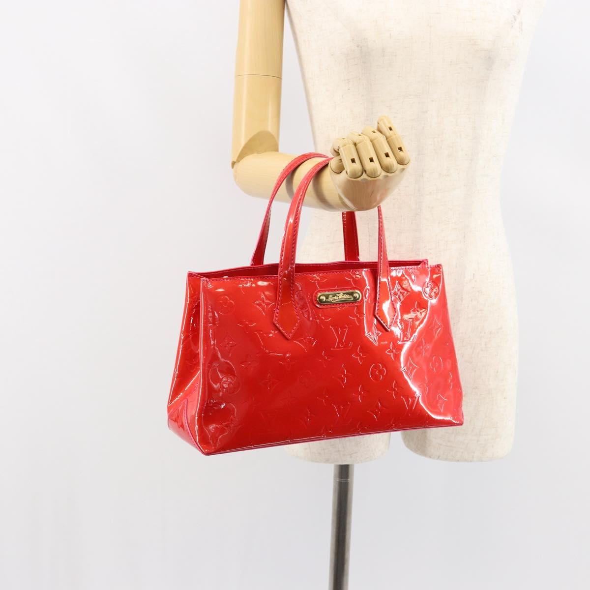 LOUIS VUITTON Monogram Vernis Wilshire Boulevard Bag Rose Pop M93643 Auth 149144