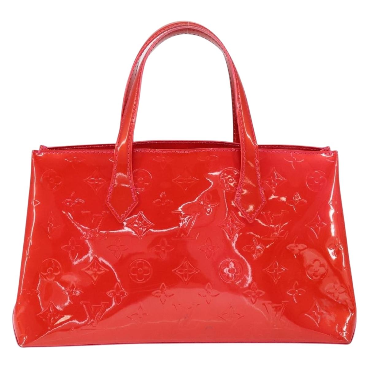 LOUIS VUITTON Monogram Vernis Wilshire Boulevard Bag Rose Pop M93643 Auth 149144