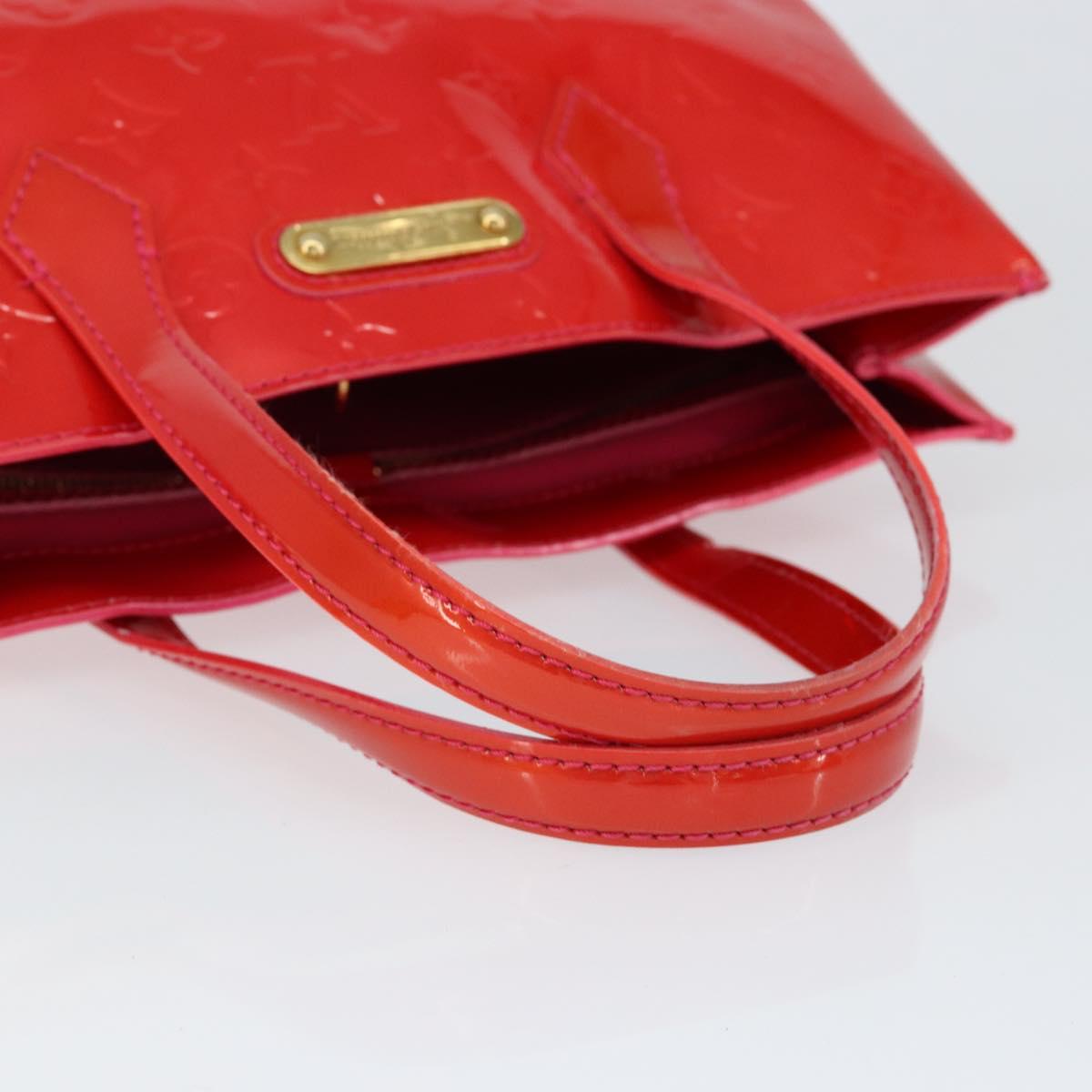 LOUIS VUITTON Monogram Vernis Wilshire Boulevard Bag Rose Pop M93643 Auth 149144
