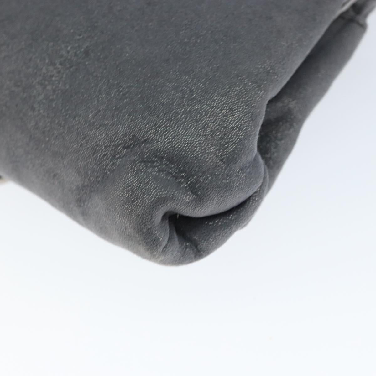 Salvatore Ferragamo Vala Shoulder Bag Suede Gray Silver Auth 149149