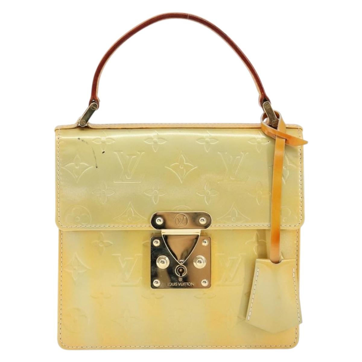 LOUIS VUITTON Monogram Vernis Spring Street Hand Bag Gris M91029 LV Auth 149160