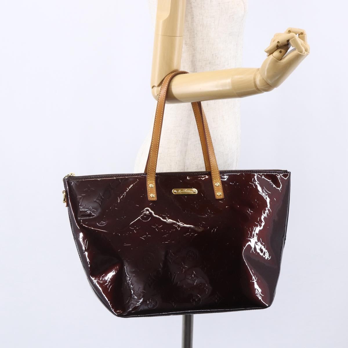 LOUIS VUITTON Monogram Vernis Bellevue GM Tote Bag Amarante M93589 Auth 149163
