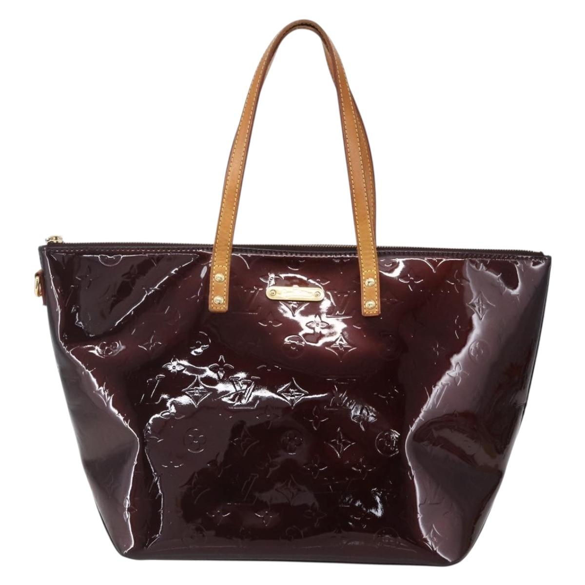 LOUIS VUITTON Monogram Vernis Bellevue GM Tote Bag Amarante M93589 Auth 149163