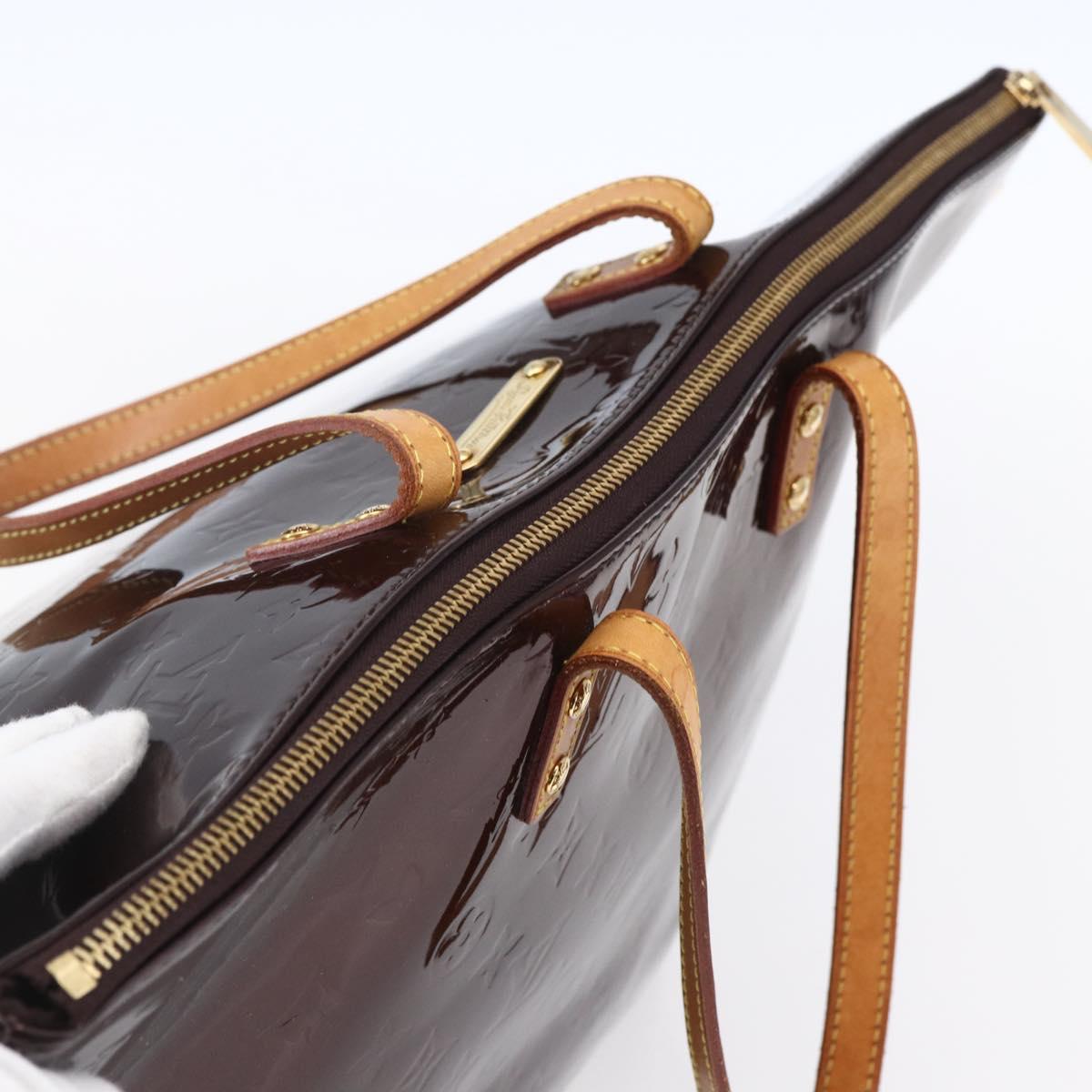 LOUIS VUITTON Monogram Vernis Bellevue GM Tote Bag Amarante M93589 Auth 149163