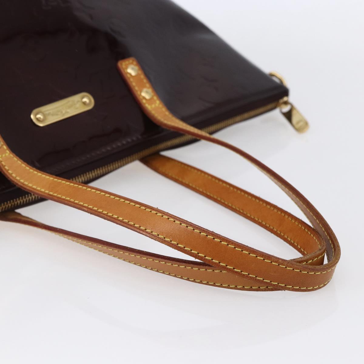 LOUIS VUITTON Monogram Vernis Bellevue GM Tote Bag Amarante M93589 Auth 149163