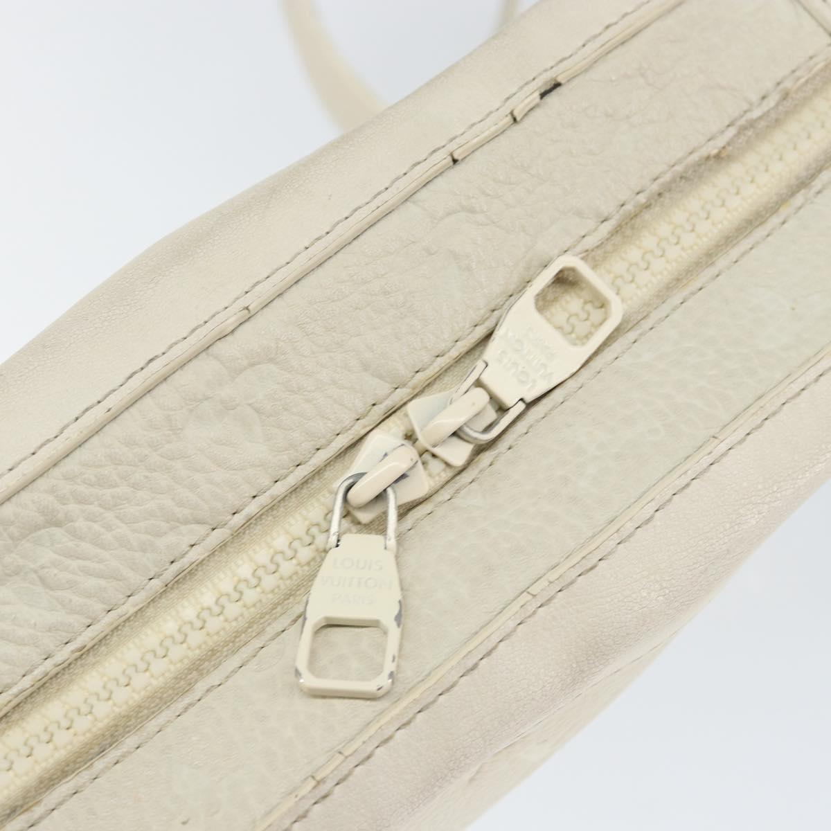 LOUIS VUITTON Monogram Empreinte Soft Trunk Bag White M53287 LV Auth 149169