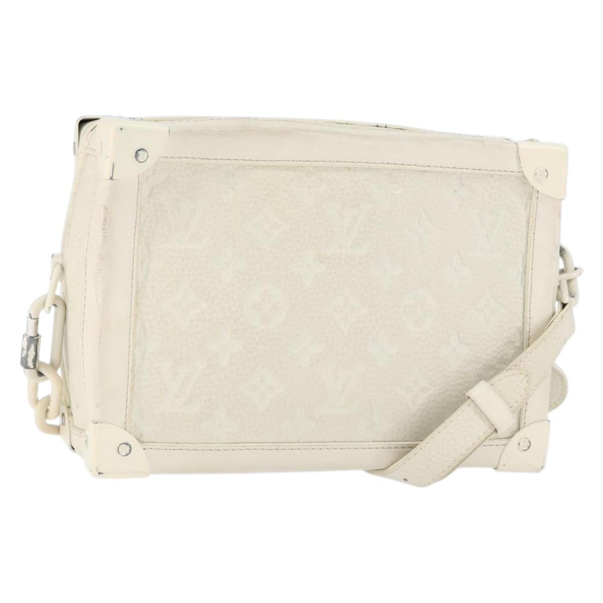 LOUIS VUITTON Monogram Empreinte Soft Trunk Bag White M53287 LV Auth 149169