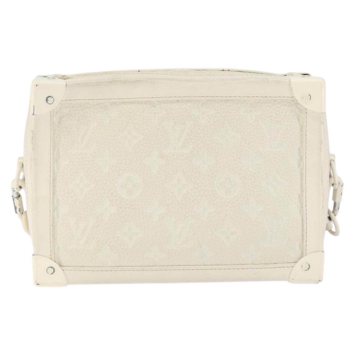 LOUIS VUITTON Monogram Empreinte Soft Trunk Bag White M53287 LV Auth 149169