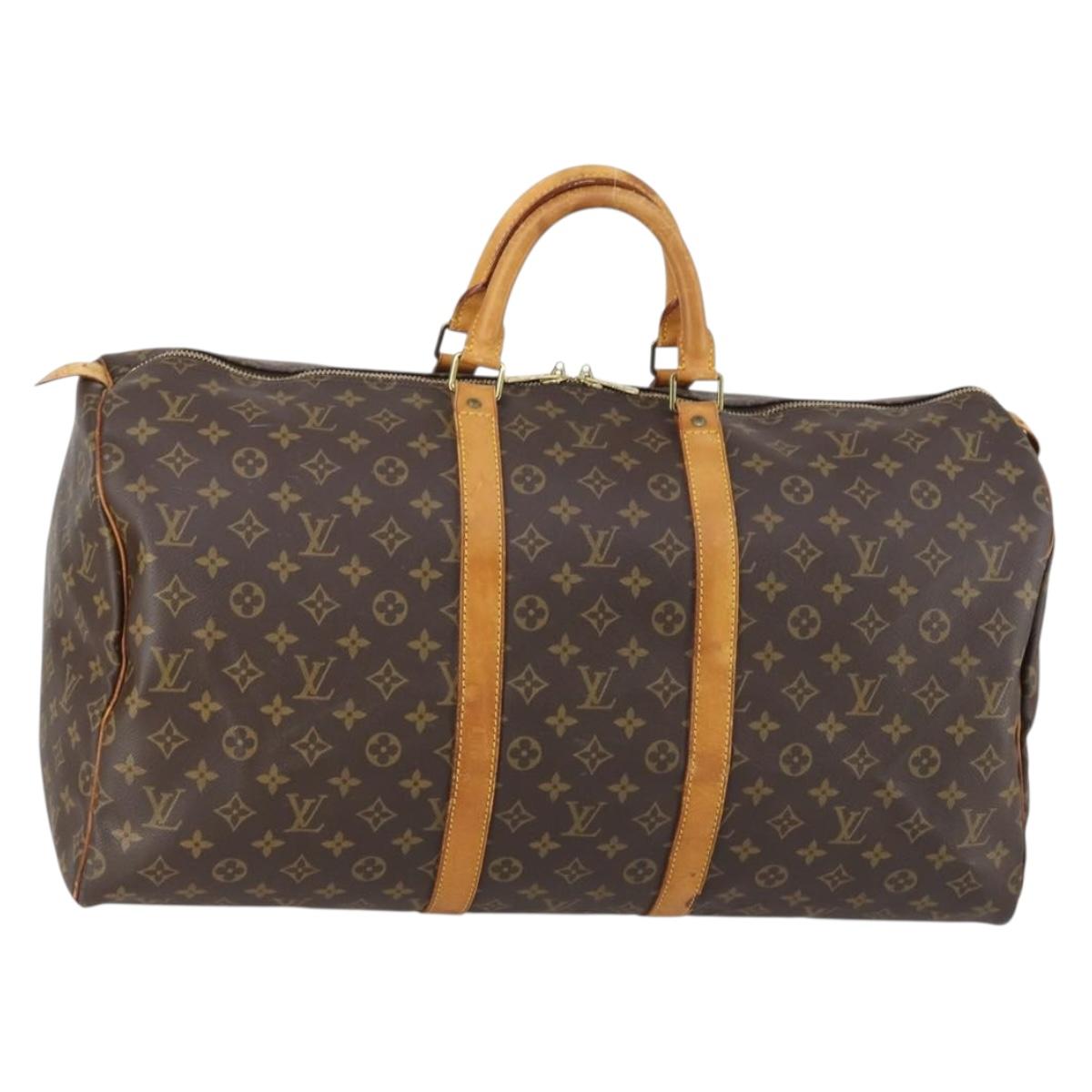 LOUIS VUITTON Monogram Keepall 55 Boston Bag M41424 LV Auth 149177