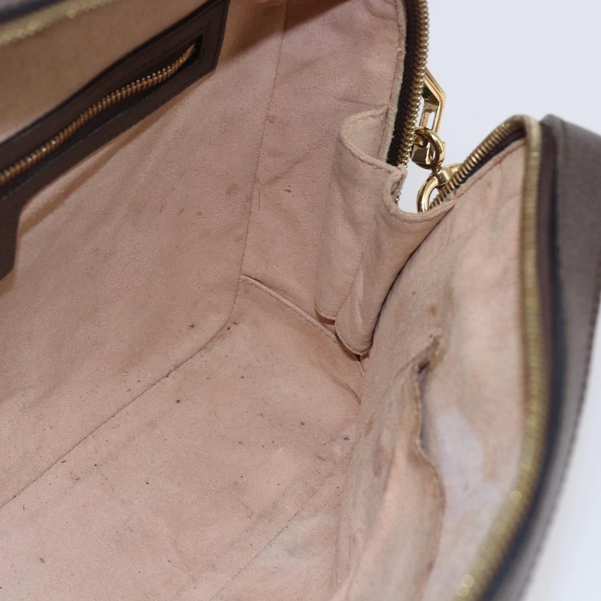 GUCCI Ophidia GG Supreme Web Sherry Line Bag PVC Beige 550622 Auth 149185