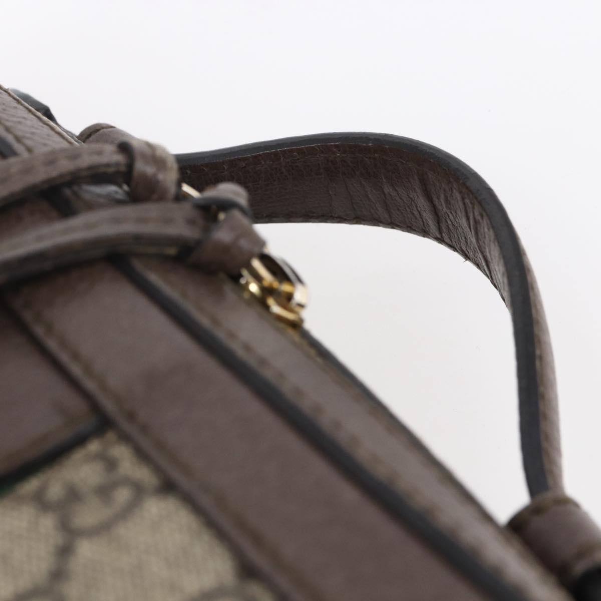 GUCCI Ophidia GG Supreme Web Sherry Line Bag PVC Beige 550622 Auth 149185