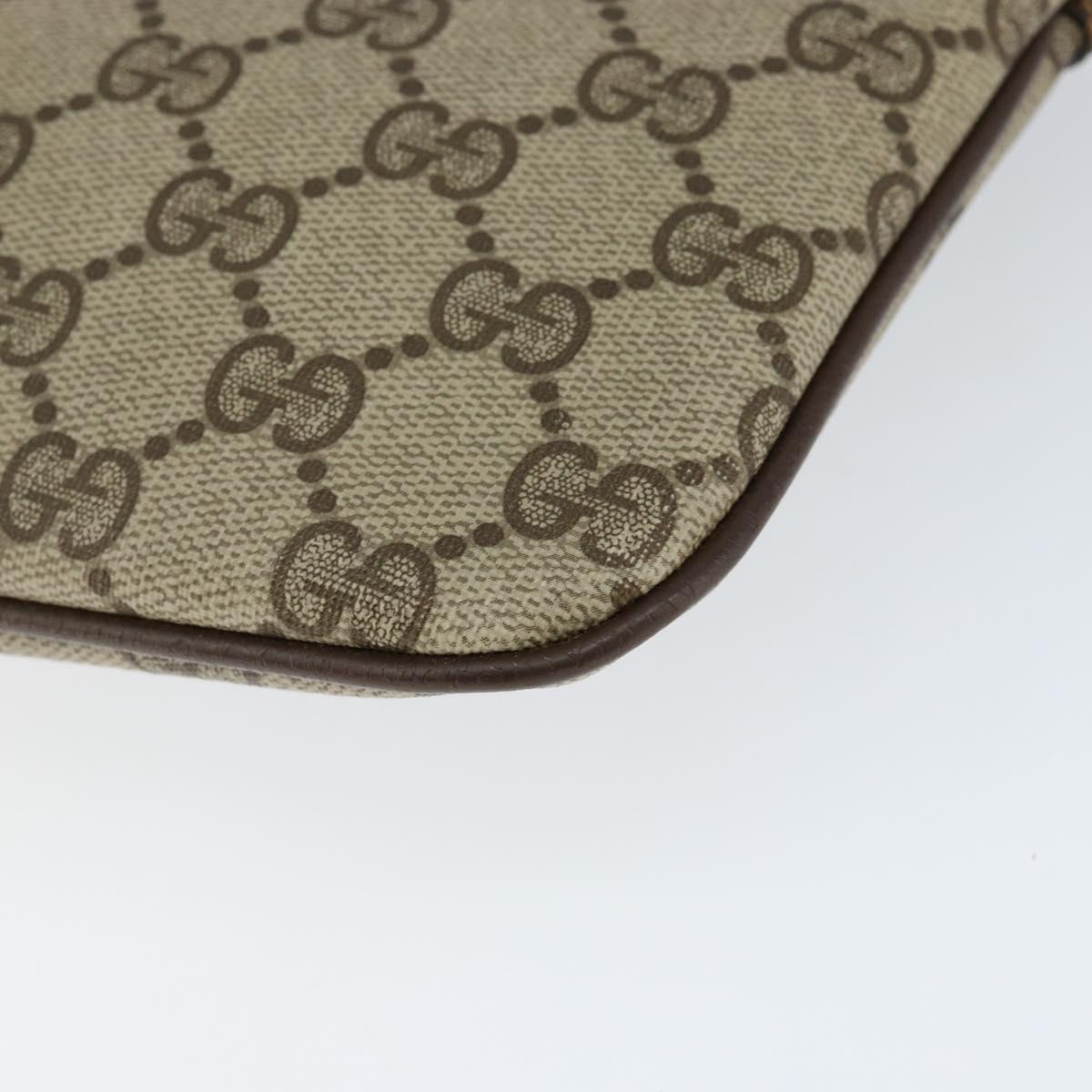 GUCCI GG Supreme Web Sherry Line Bag PVC Beige Gold 904 02 047 Auth 149187