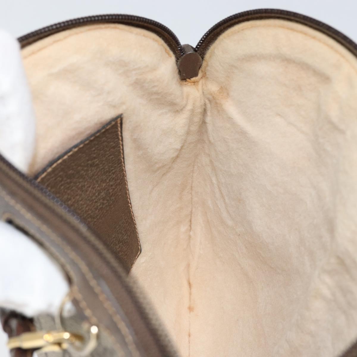 GUCCI GG Supreme Web Sherry Line Bag PVC Beige Gold 904 02 047 Auth 149187