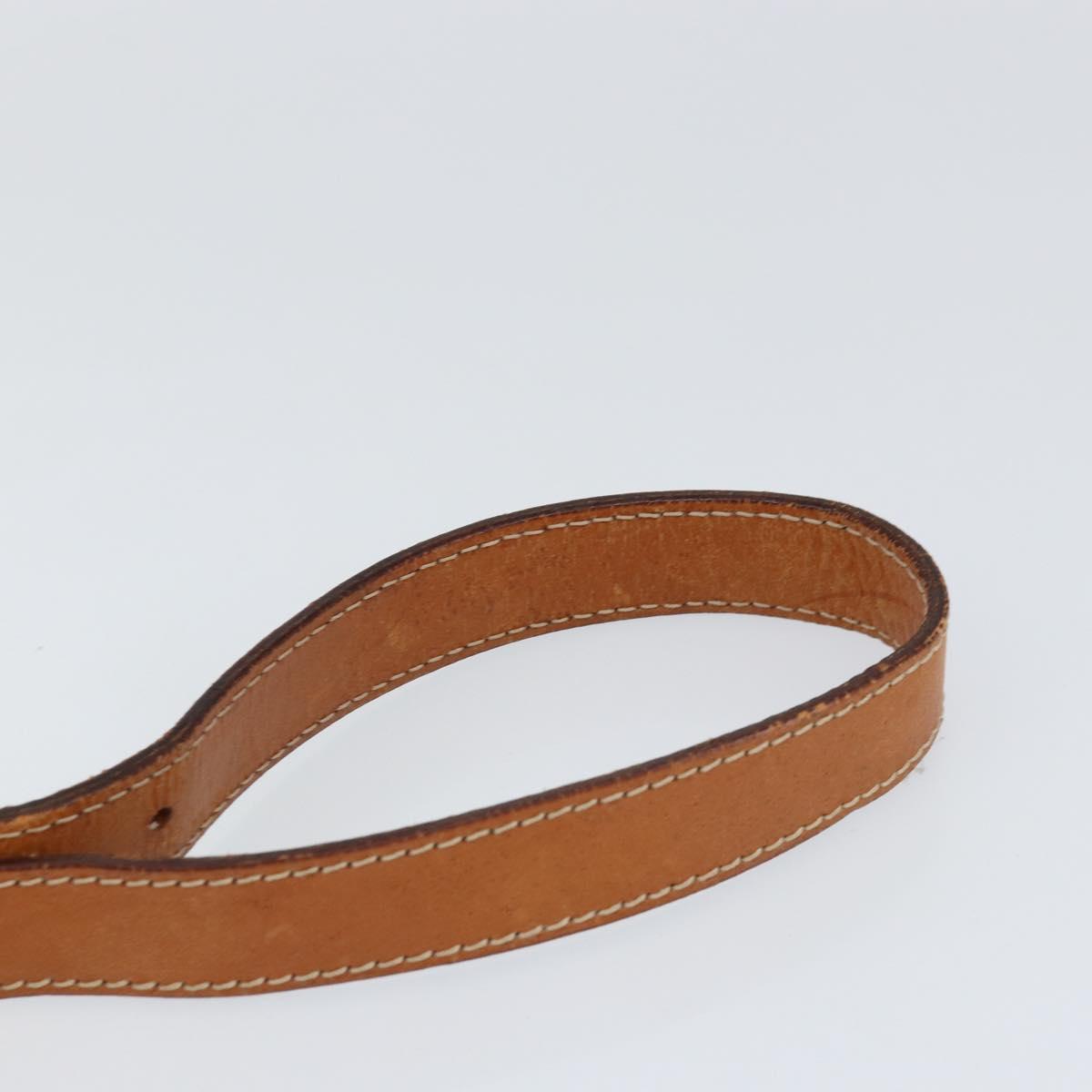 CELINE Macadam Canvas Shoulder Bag PVC Leather Brown Gold Auth 149190