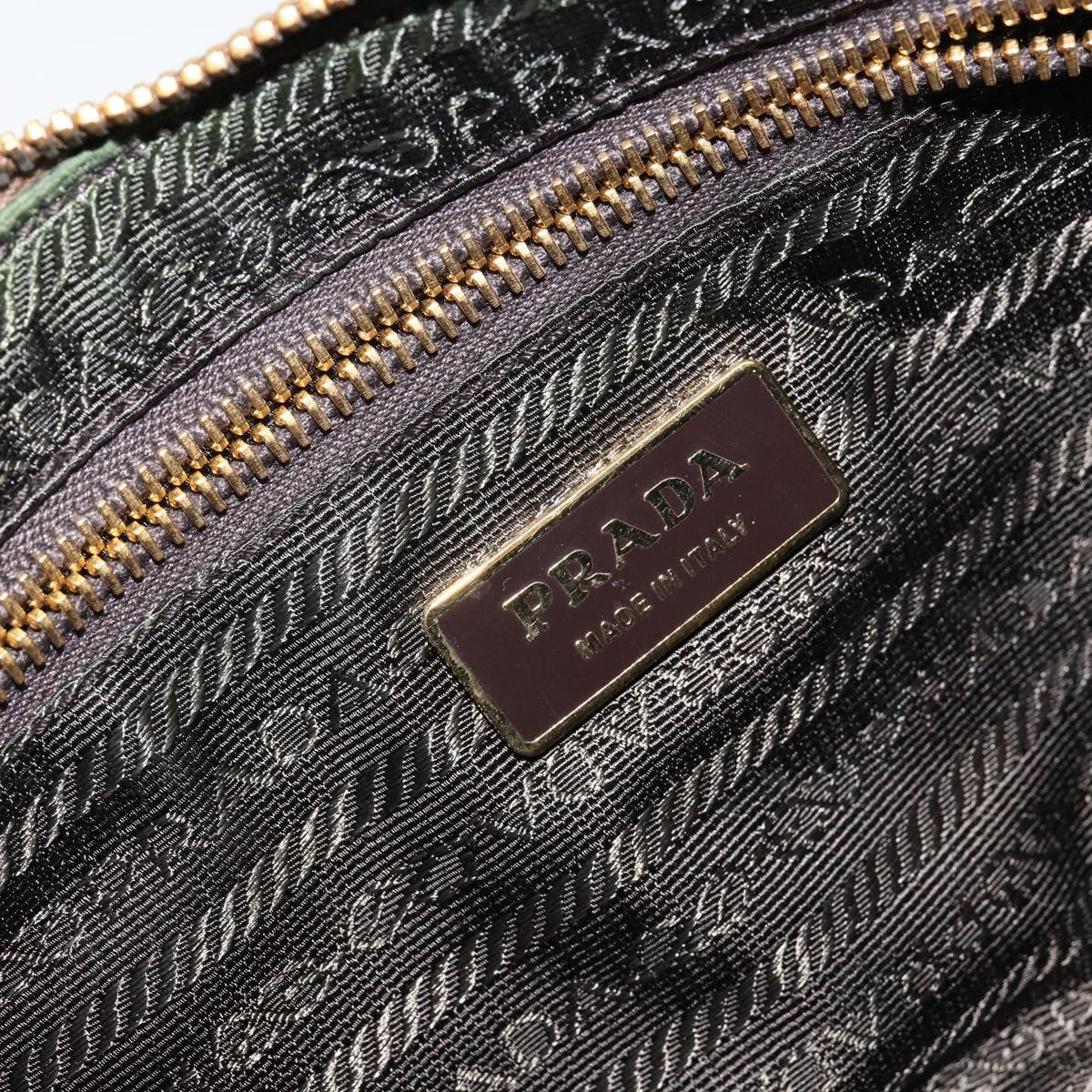 PRADA Shoulder Bag Safiano leather Gold Auth 149196