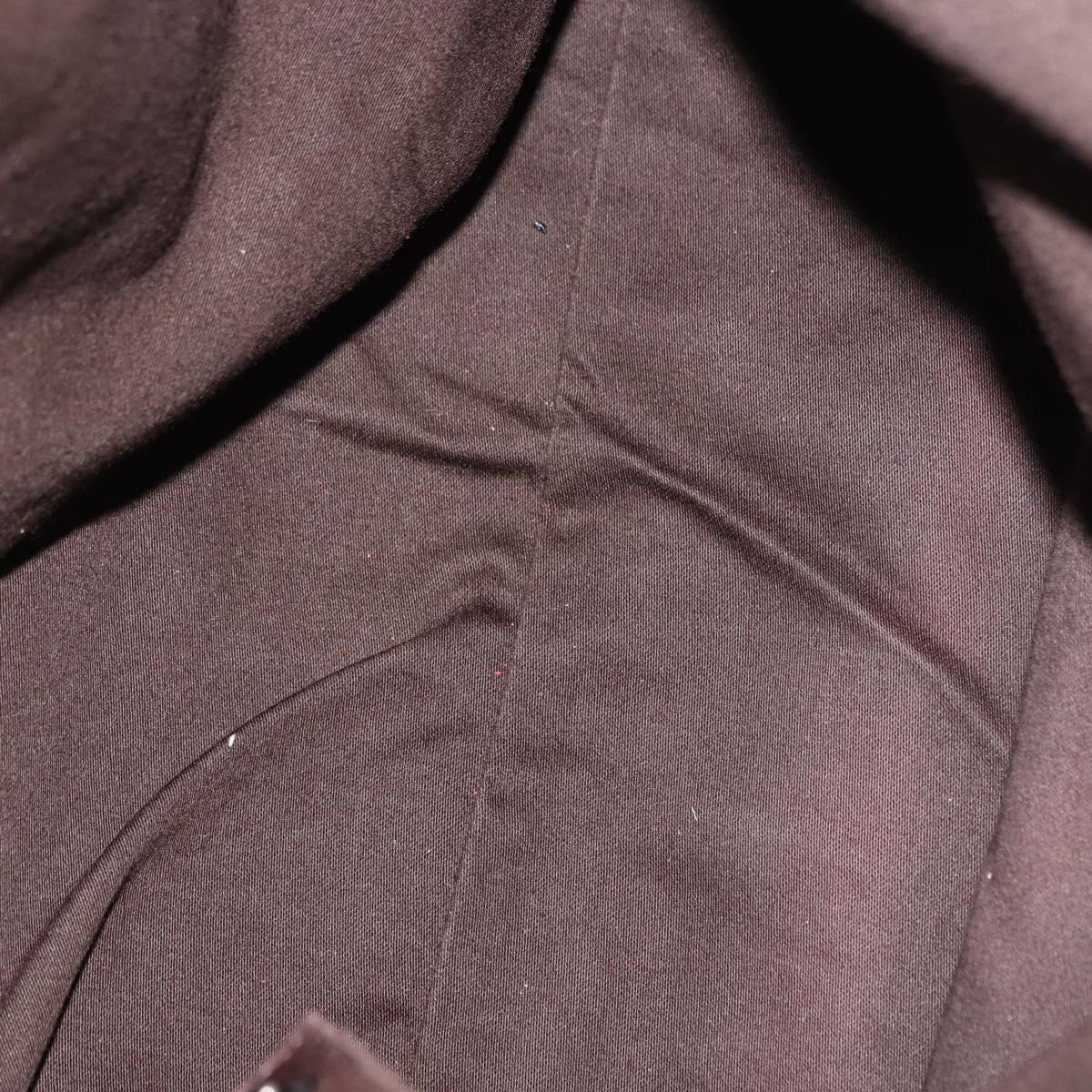 Miu Miu Shoulder Bag Velor Khaki Silver Auth 149197