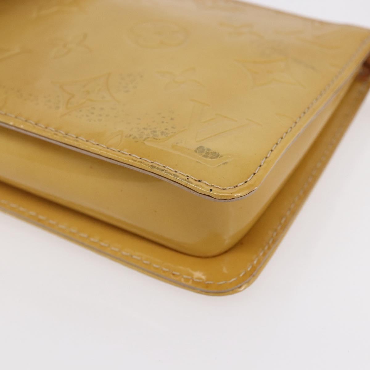 LOUIS VUITTON Monogram Vernis Lexington Accessory Pouch Beige M91010 Auth 149199