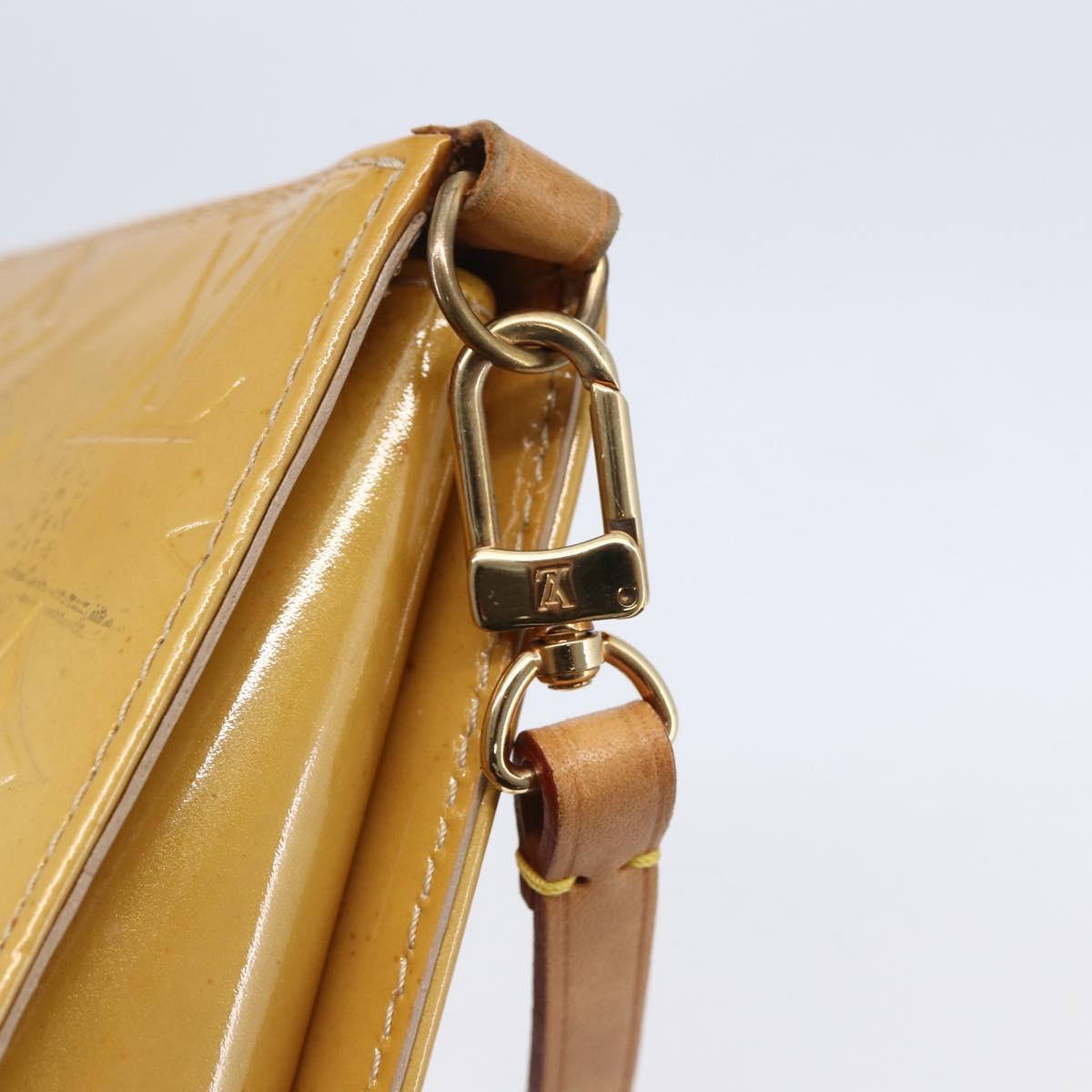 LOUIS VUITTON Monogram Vernis Lexington Accessory Pouch Beige M91010 Auth 149199