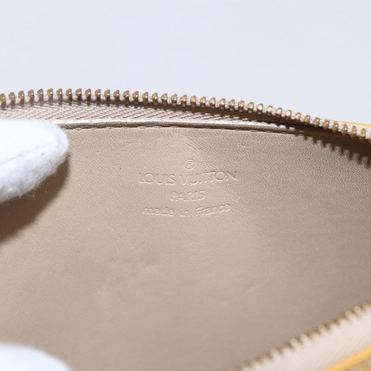 LOUIS VUITTON Monogram Vernis Lexington Accessory Pouch Beige M91010 Auth 149199