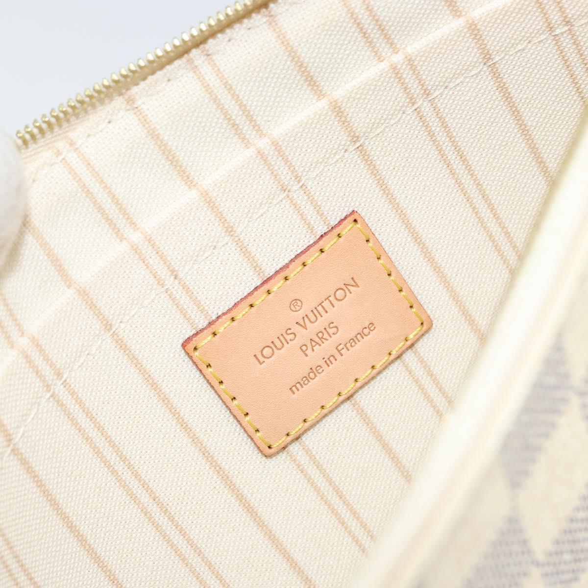 LOUIS VUITTON Damier Azur Neverfull MM Pouch LV Auth 149202