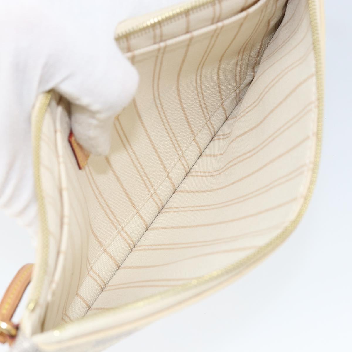 LOUIS VUITTON Damier Azur Neverfull MM Pouch LV Auth 149202