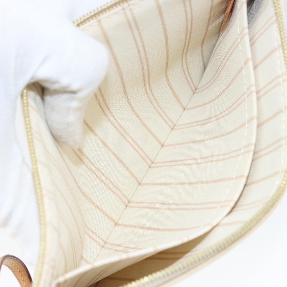 LOUIS VUITTON Damier Azur Neverfull MM Pouch LV Auth 149202