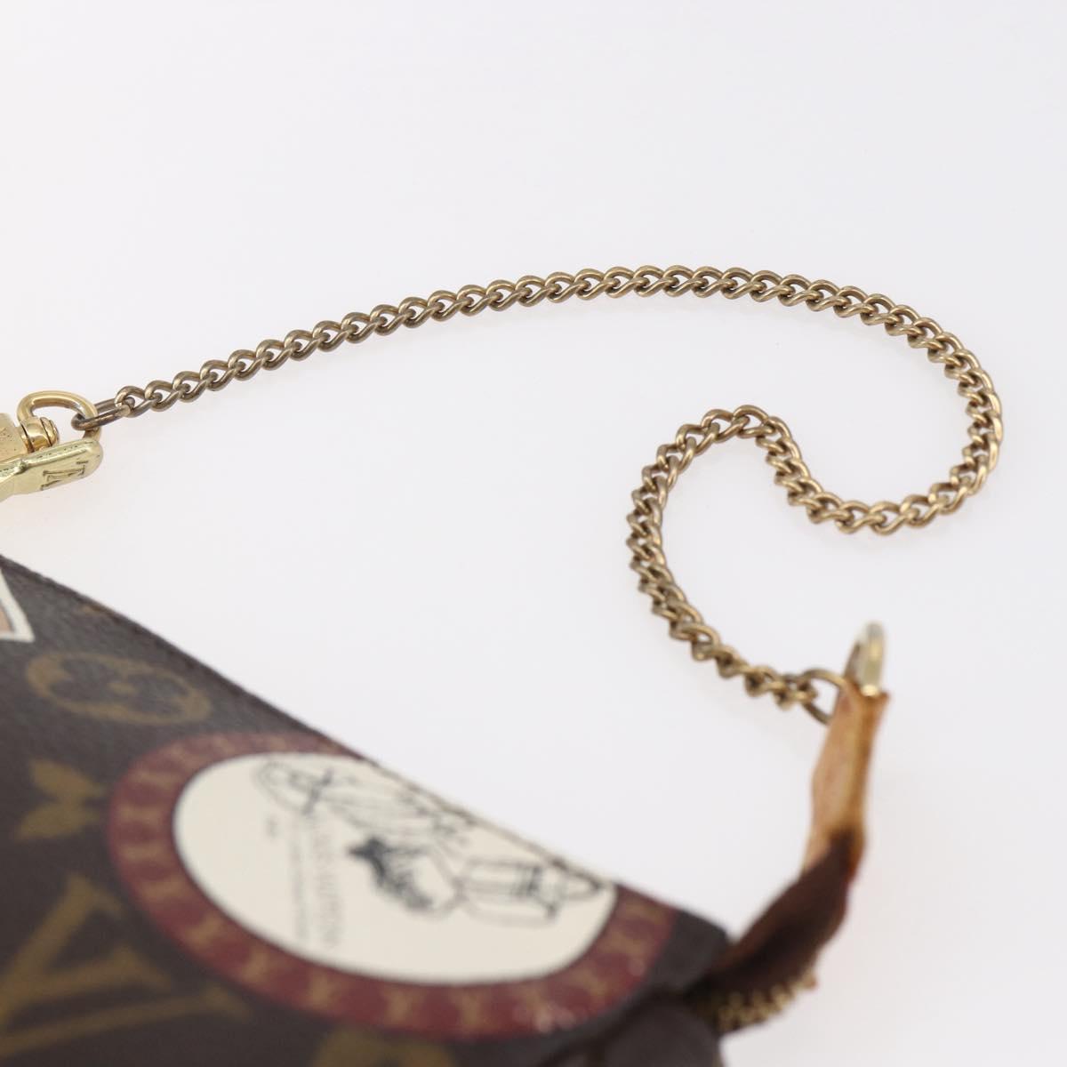 LOUIS VUITTON Monogram patch Mini Pochette Accessoires Pouch M95804 Auth 149210