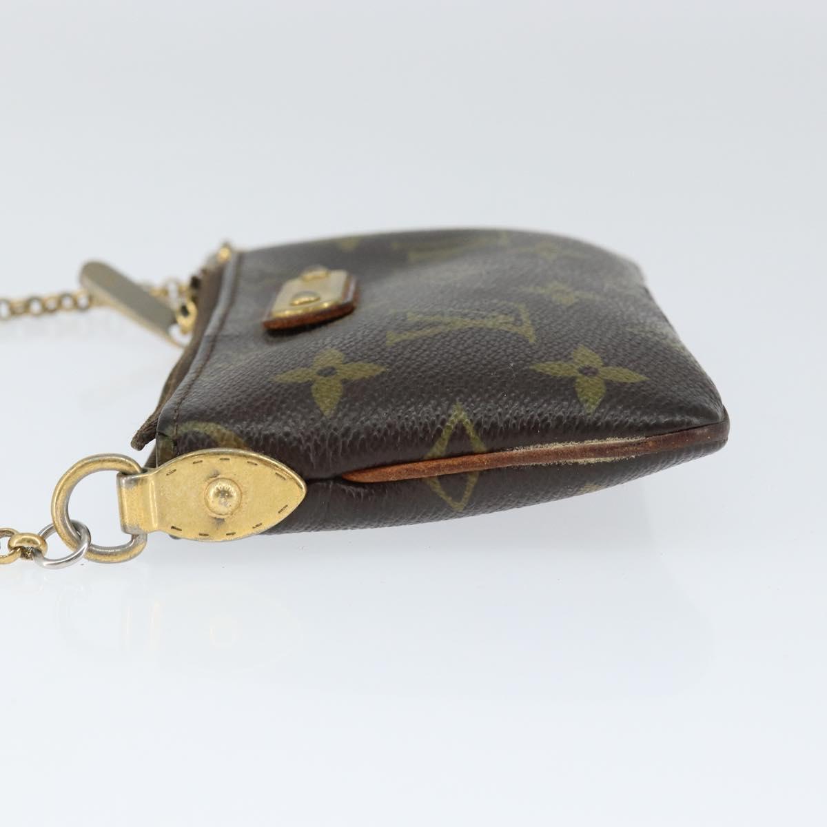 LOUIS VUITTON Monogram Chain Pochette Mila PM Accessory Pouch M60094 Auth 149211