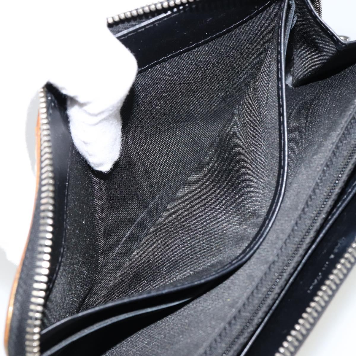 CHANEL Long Wallet Leather Gold Silver CC Auth 149215