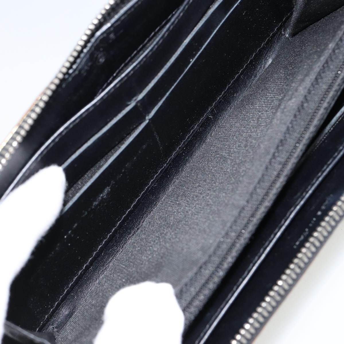 CHANEL Long Wallet Leather Gold Silver CC Auth 149215