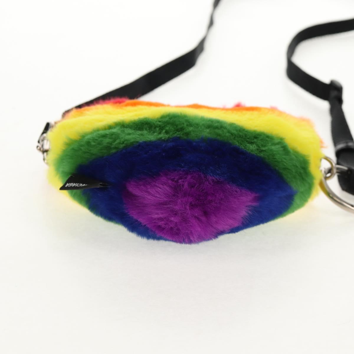 BALENCIAGA Shoulder Bag Fur Rainbow 677903 Auth 149218SM