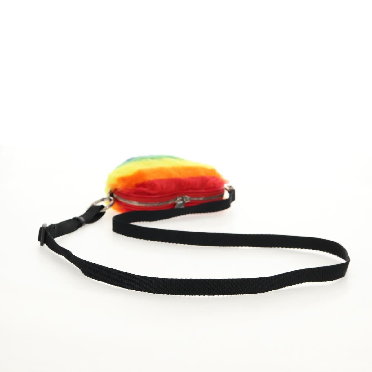 BALENCIAGA Shoulder Bag Fur Rainbow 677903 Auth 149218SM