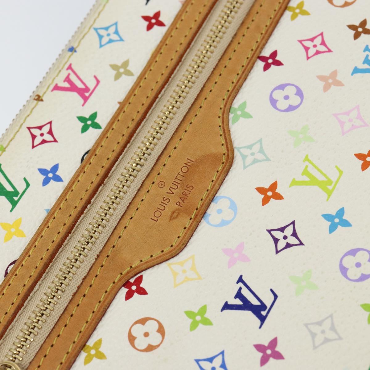 LOUIS VUITTON Monogram Multicolor Pochette GM Pouch White M60027 LV Auth 149229