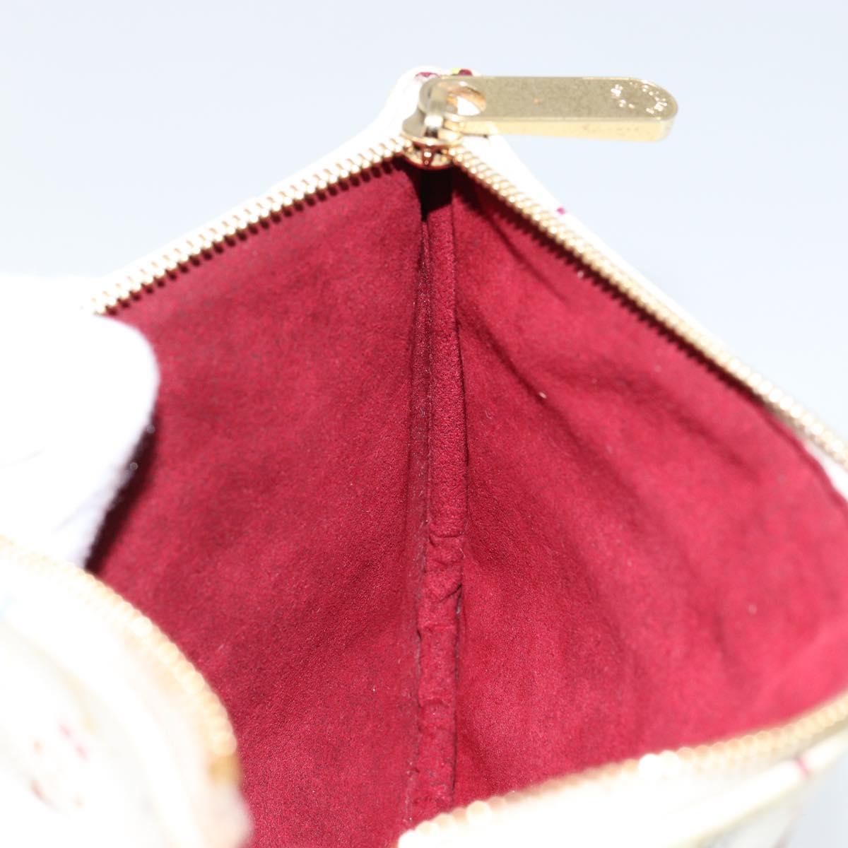 LOUIS VUITTON Monogram Multicolor Pochette GM Pouch White M60027 LV Auth 149229