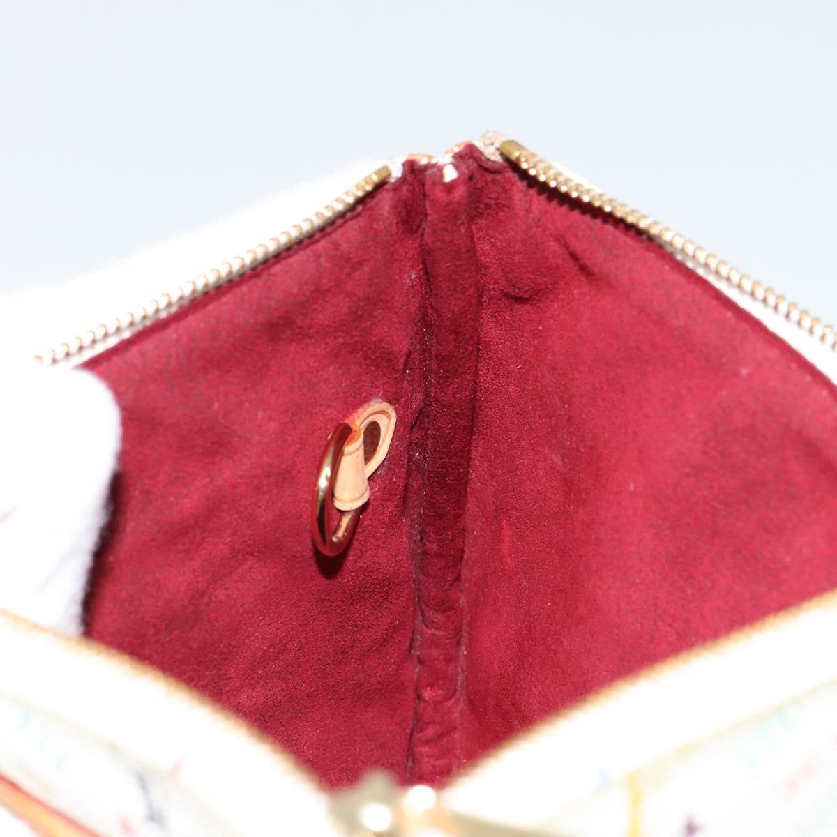 LOUIS VUITTON Monogram Multicolor Pochette GM Pouch White M60027 LV Auth 149229