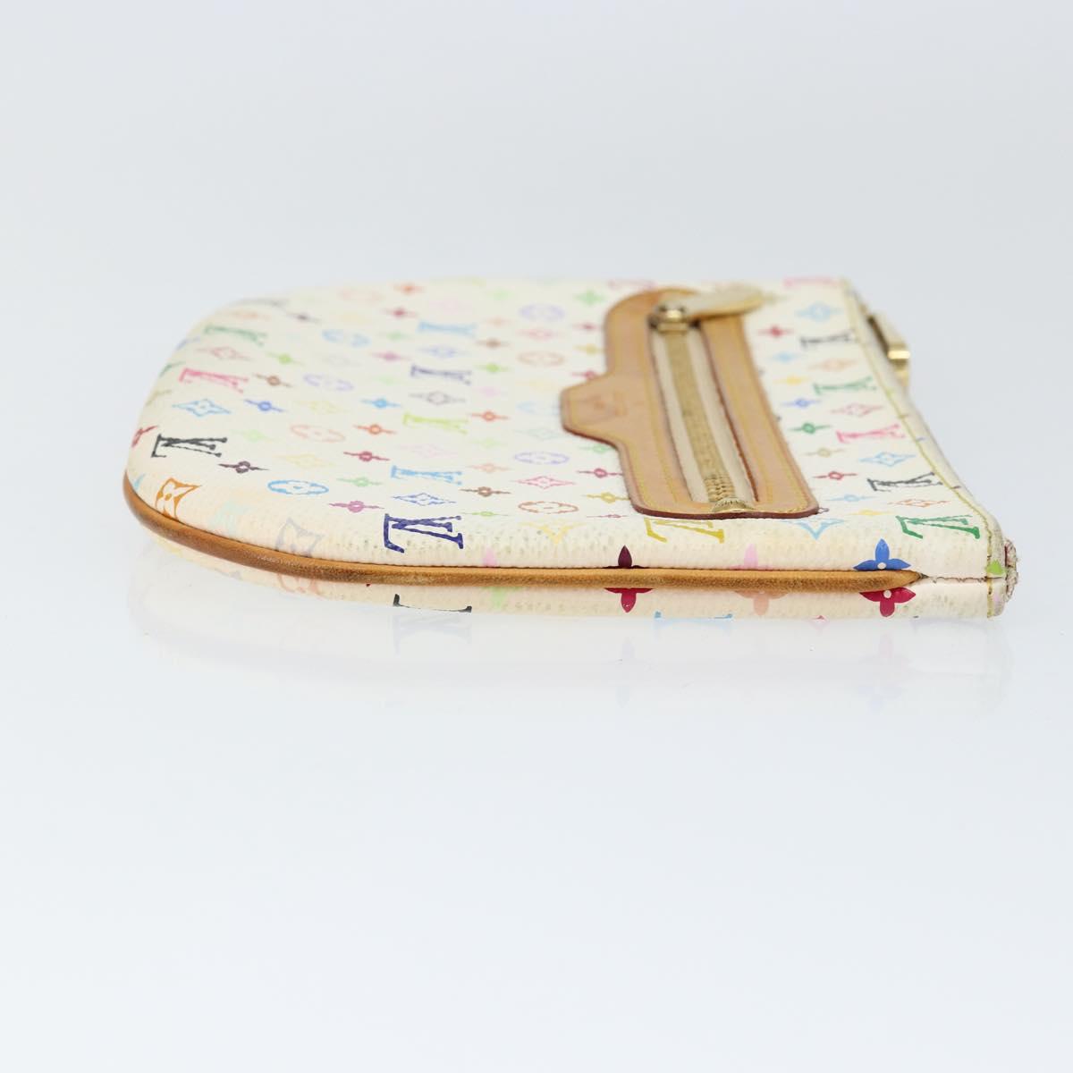 LOUIS VUITTON Monogram Multicolor Pochette GM Pouch White M60027 LV Auth 149229
