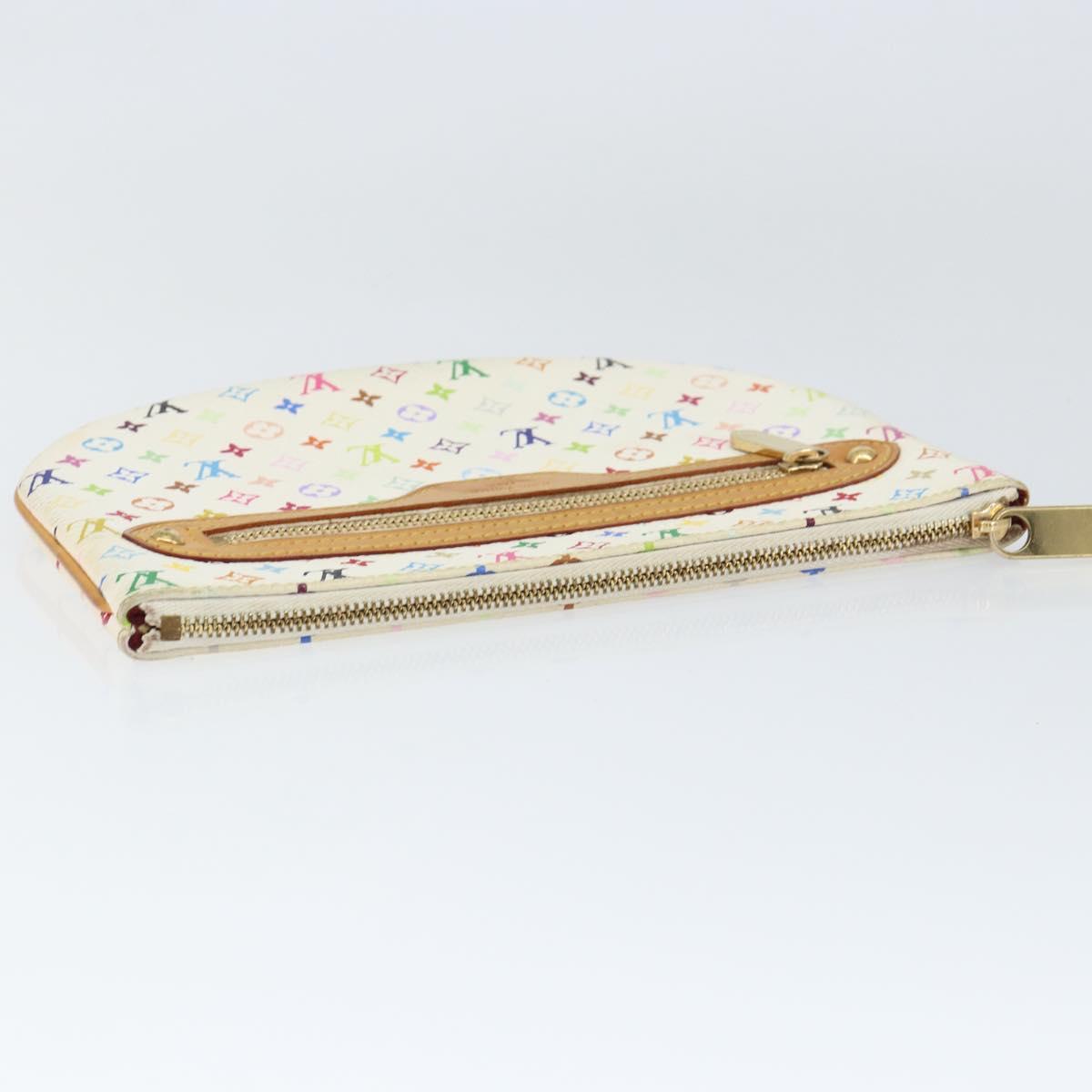 LOUIS VUITTON Monogram Multicolor Pochette GM Pouch White M60027 LV Auth 149229
