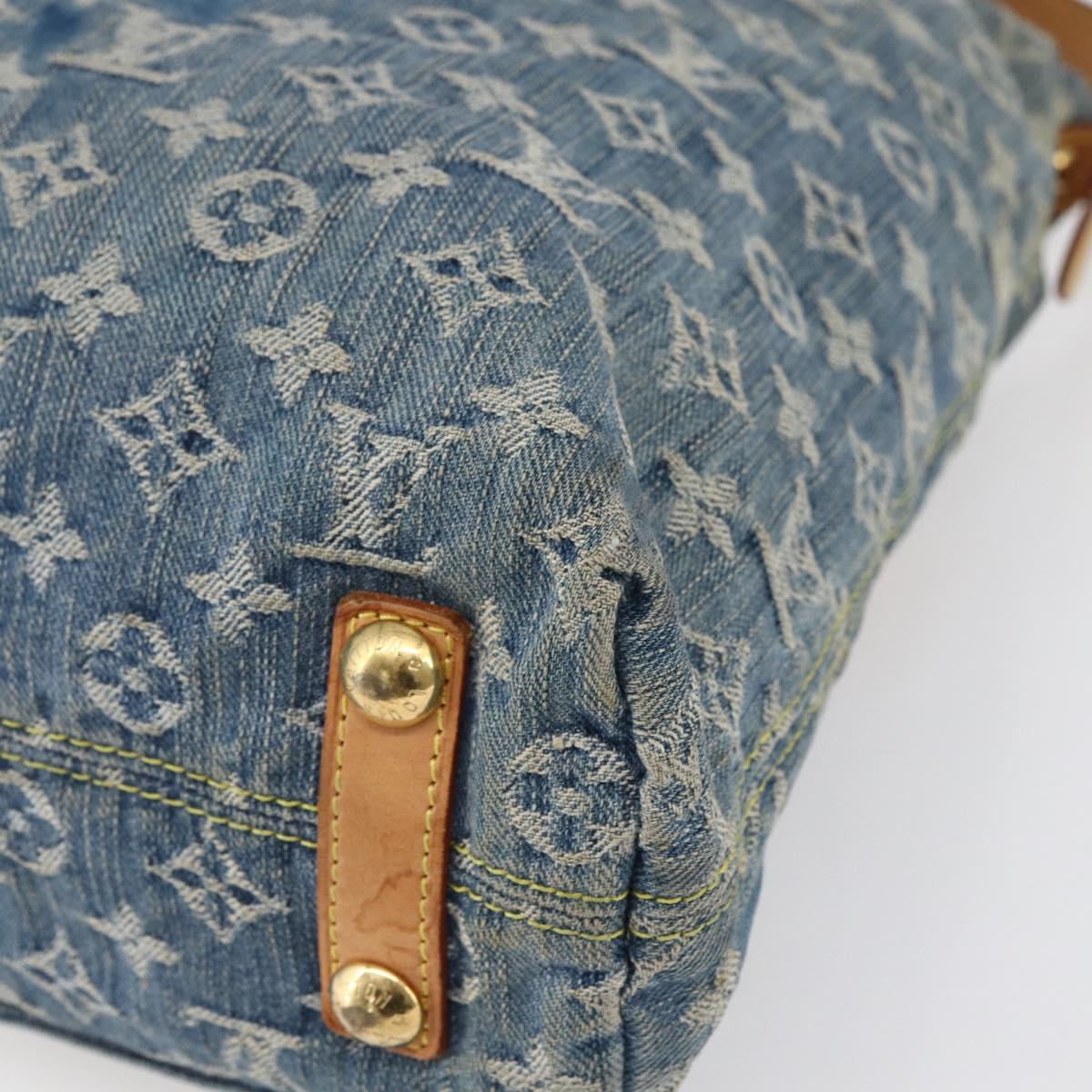 LOUIS VUITTON Monogram Denim Buggy GM Shoulder Bag Blue M95048 LV Auth 149230
