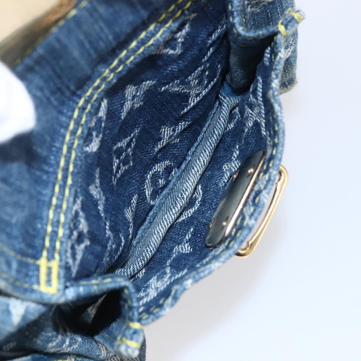 LOUIS VUITTON Monogram Denim Buggy GM Shoulder Bag Blue M95048 LV Auth 149230