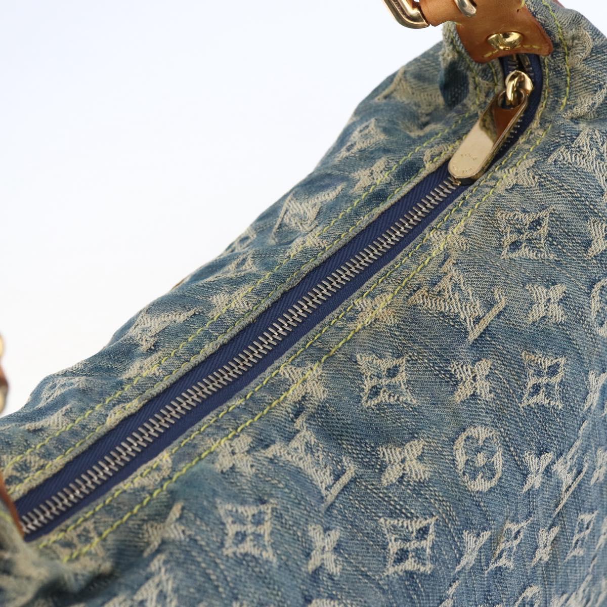 LOUIS VUITTON Monogram Denim Buggy GM Shoulder Bag Blue M95048 LV Auth 149230
