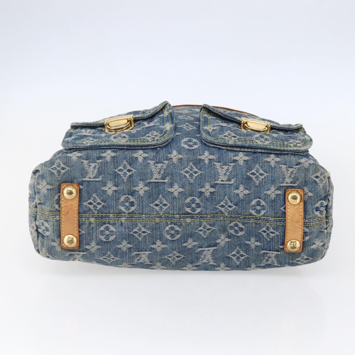 LOUIS VUITTON Monogram Denim Buggy GM Shoulder Bag Blue M95048 LV Auth 149230
