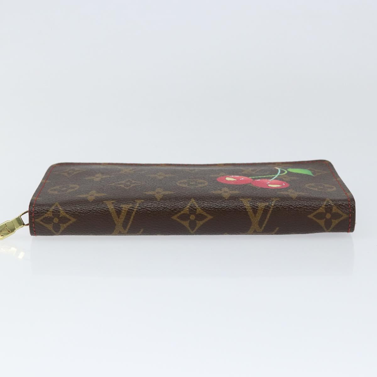 LOUIS VUITTON Monogram Cherry Porte Monnaie Zip Long Wallet M95006 Auth 149232V