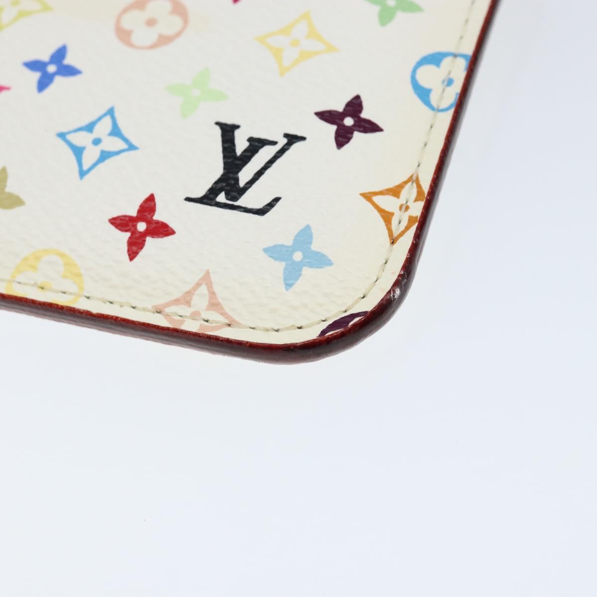 LOUIS VUITTON Multicolor Pochette ClesNM Coin Purse White M93734 LV Auth 149233V